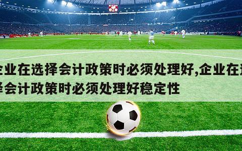 企业在选择会计政策时必须处理好,企业在选择会计政策时必须处理好稳定性